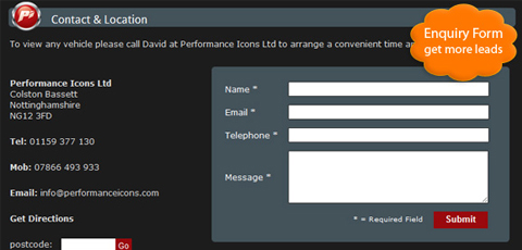 Enquiry form, get more leads