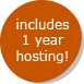 Includes 1 year hosting